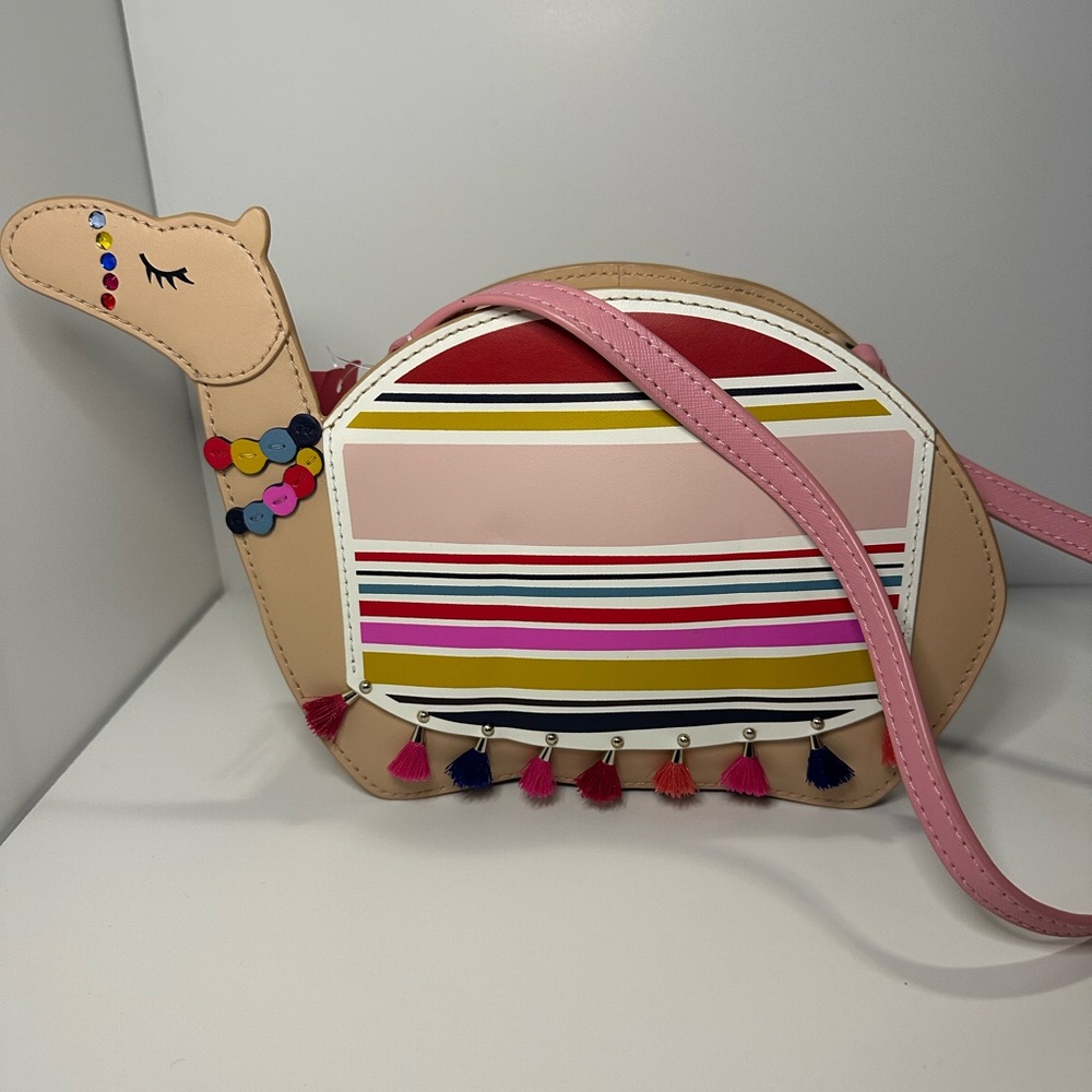 Kate Spade NWT Spice Things Up Camel Multicolor Leather Crossbody - Picture 14 of 16